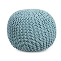 BirdRock Home Round Pouf Foot Stool Ottoman - Sage Green