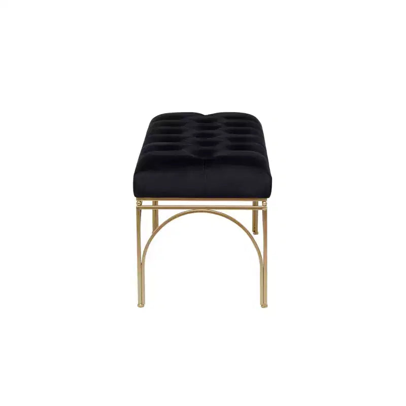 Banc rectangulaire en velours Glam - Olivia & May