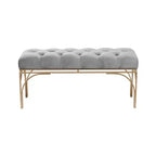 Banc rectangulaire en velours Glam - Olivia & May