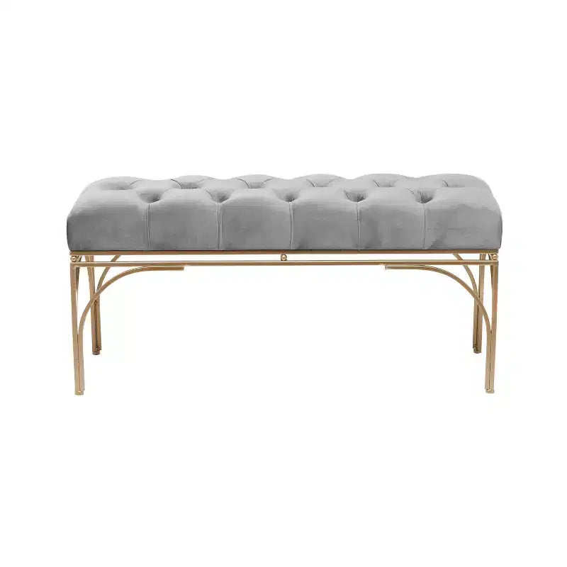 Banc rectangulaire en velours Glam - Olivia & May