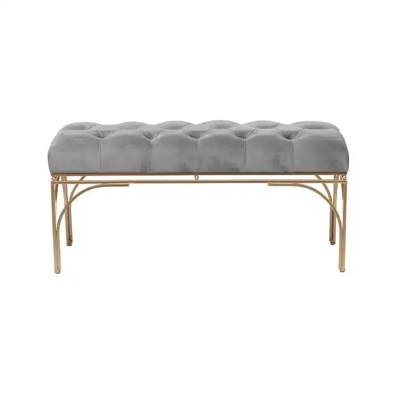 Banc rectangulaire en velours Glam - Olivia & May