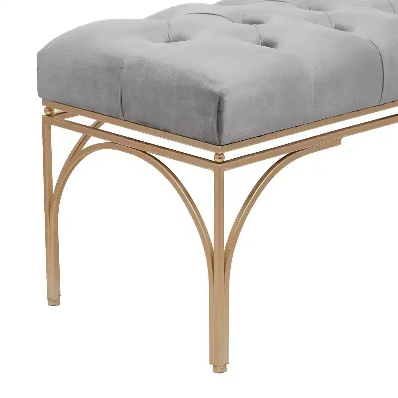 Banc rectangulaire en velours Glam - Olivia & May