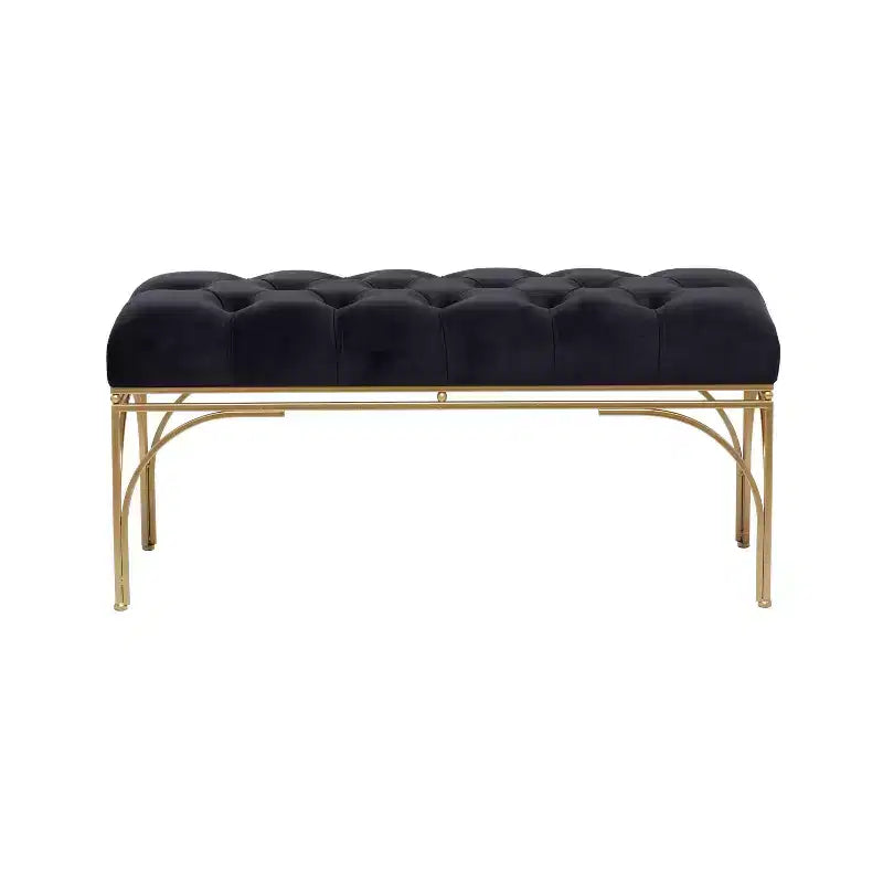 Banc rectangulaire en velours Glam - Olivia & May
