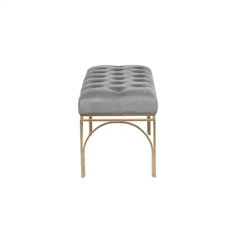 Banc rectangulaire en velours Glam - Olivia & May