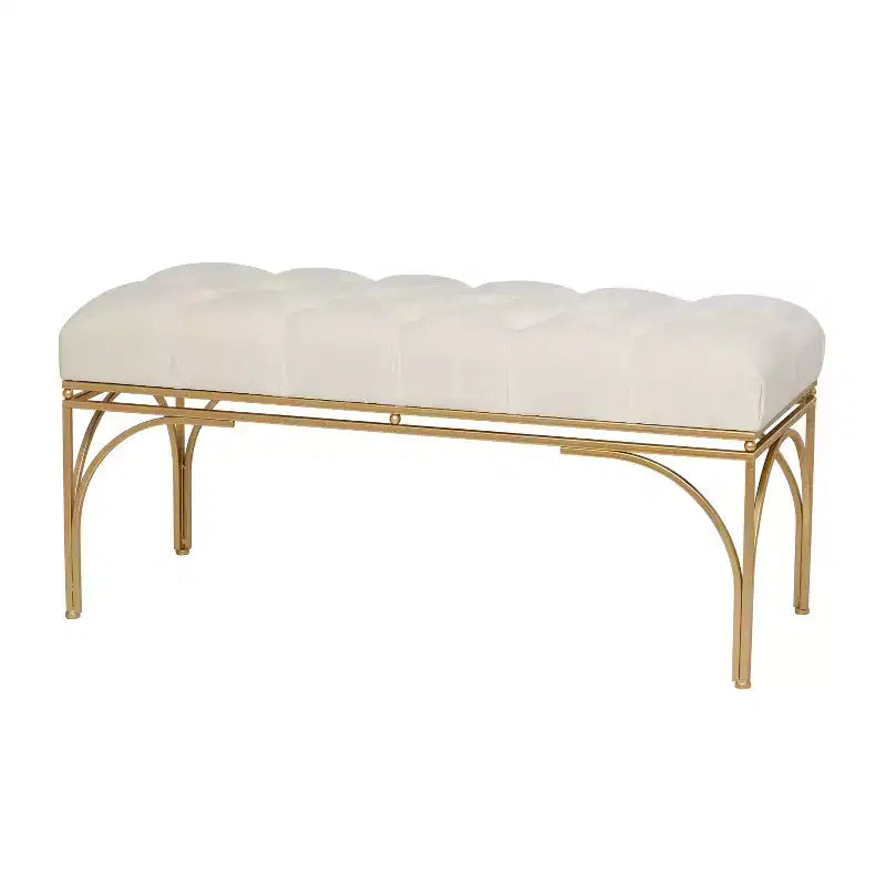 Banc rectangulaire en velours Glam - Olivia & May