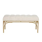Banc rectangulaire en velours Glam - Olivia & May