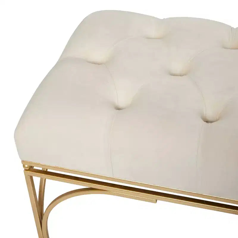 Banc rectangulaire en velours Glam - Olivia & May