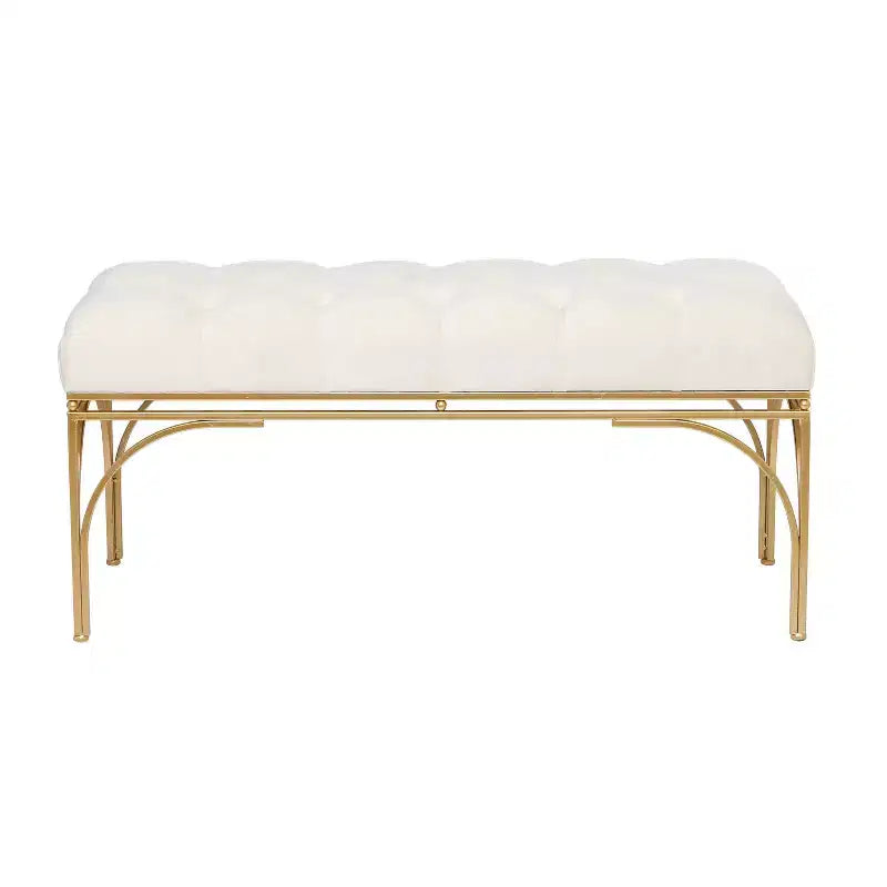 Banc rectangulaire en velours Glam - Olivia & May