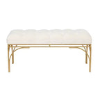 Banc rectangulaire en velours Glam - Olivia & May