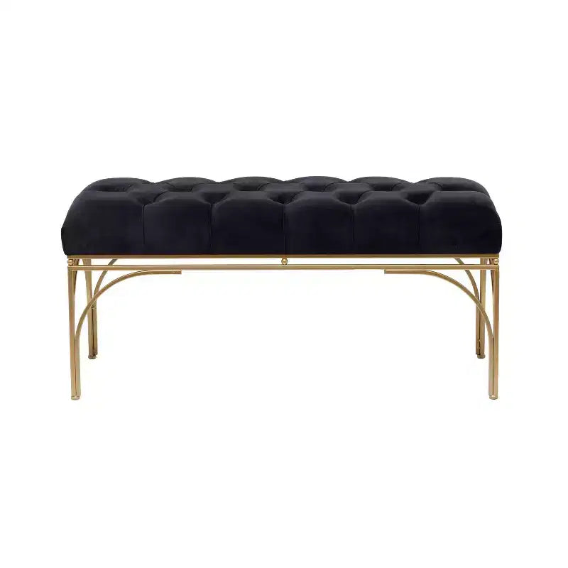 Banc rectangulaire en velours Glam - Olivia & May