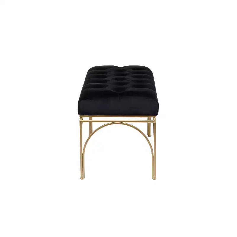 Banc rectangulaire en velours Glam - Olivia & May