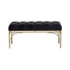 Banc rectangulaire en velours Glam - Olivia & May
