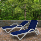 Ensemble de 2 chaises longues de jardin tous temps Plymouth Collection – 195,5 cm