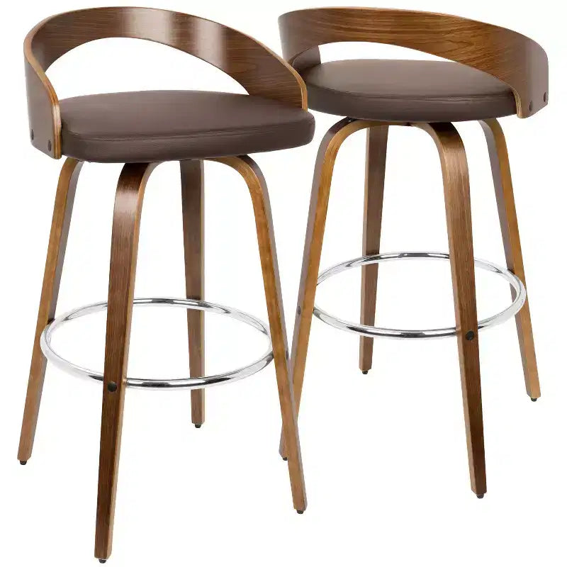 Lot de 2 tabourets de bar rembourrés Grotto - Lumisource