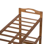 Range-chaussures de rangement en bambou Basicwise, étagère de rangement pour chaussures autoportante