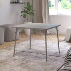 Table pliante Emma and Oliver avec plateau en vinyle – Table de jeu – Table portable