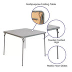 Table pliante Emma and Oliver avec plateau en vinyle – Table de jeu – Table portable
