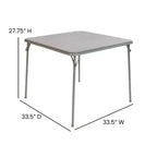 Table pliante Emma and Oliver avec plateau en vinyle – Table de jeu – Table portable