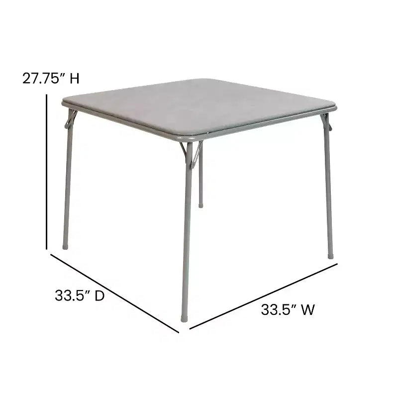 Table pliante Emma and Oliver avec plateau en vinyle – Table de jeu – Table portable