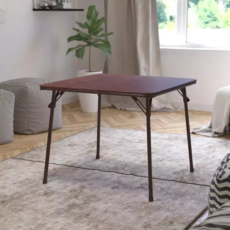 Table pliante Emma and Oliver avec plateau en vinyle – Table de jeu – Table portable