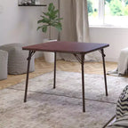Table pliante Emma and Oliver avec plateau en vinyle – Table de jeu – Table portable