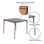 Table pliante Emma and Oliver avec plateau en vinyle – Table de jeu – Table portable