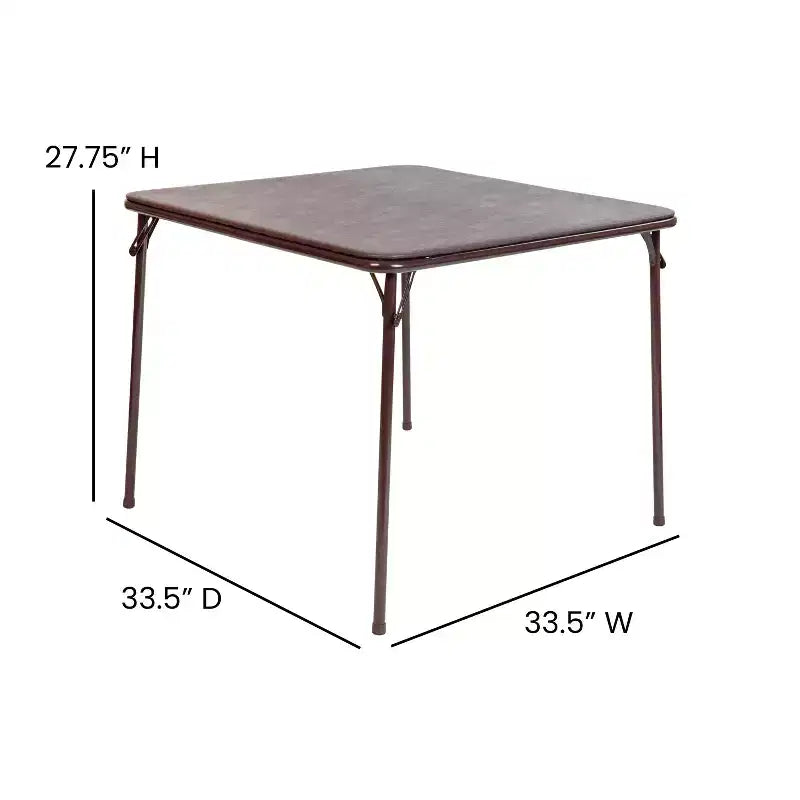 Table pliante Emma and Oliver avec plateau en vinyle – Table de jeu – Table portable