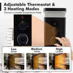 Radiateur à bain d'huile Costway 1500W, chauffage d'appoint électrique avec humidificateur, blanc/noir
