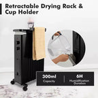 Radiateur à bain d'huile Costway 1500W, chauffage d'appoint électrique avec humidificateur, blanc/noir