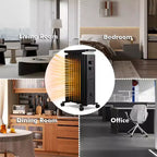 Radiateur à bain d'huile Costway 1500W, chauffage d'appoint électrique avec humidificateur, blanc/noir