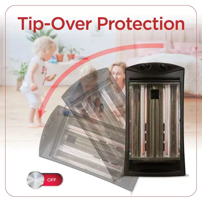 Chauffage tour à quartz infrarouge BLACK+DECKER de 1 500 watts max.