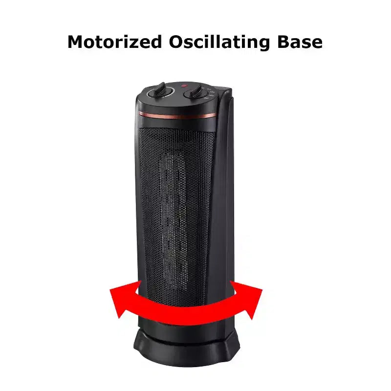 Chauffage colonne oscillant de 18 po avec thermostat