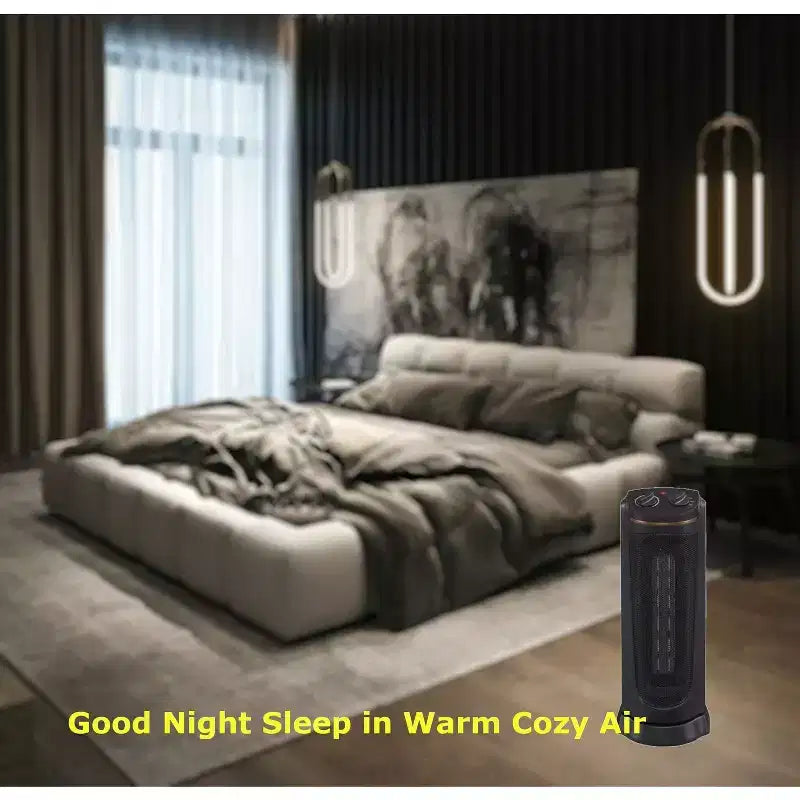 Chauffage colonne oscillant de 18 po avec thermostat