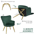 Yaheetech Fauteuil d'appoint Fauteuil moderne pour salon