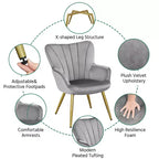 Yaheetech Fauteuil d'appoint Fauteuil moderne pour salon