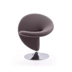 Ensemble de 2 fauteuils pivotants d'appoint Curl en mélange de laine - Manhattan Comfort