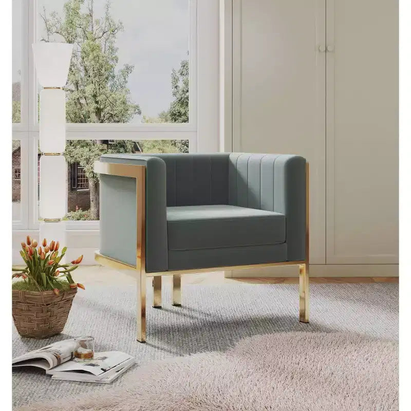 Lot de 2 fauteuils d'appoint en velours Paramount - Manhattan Comfort
