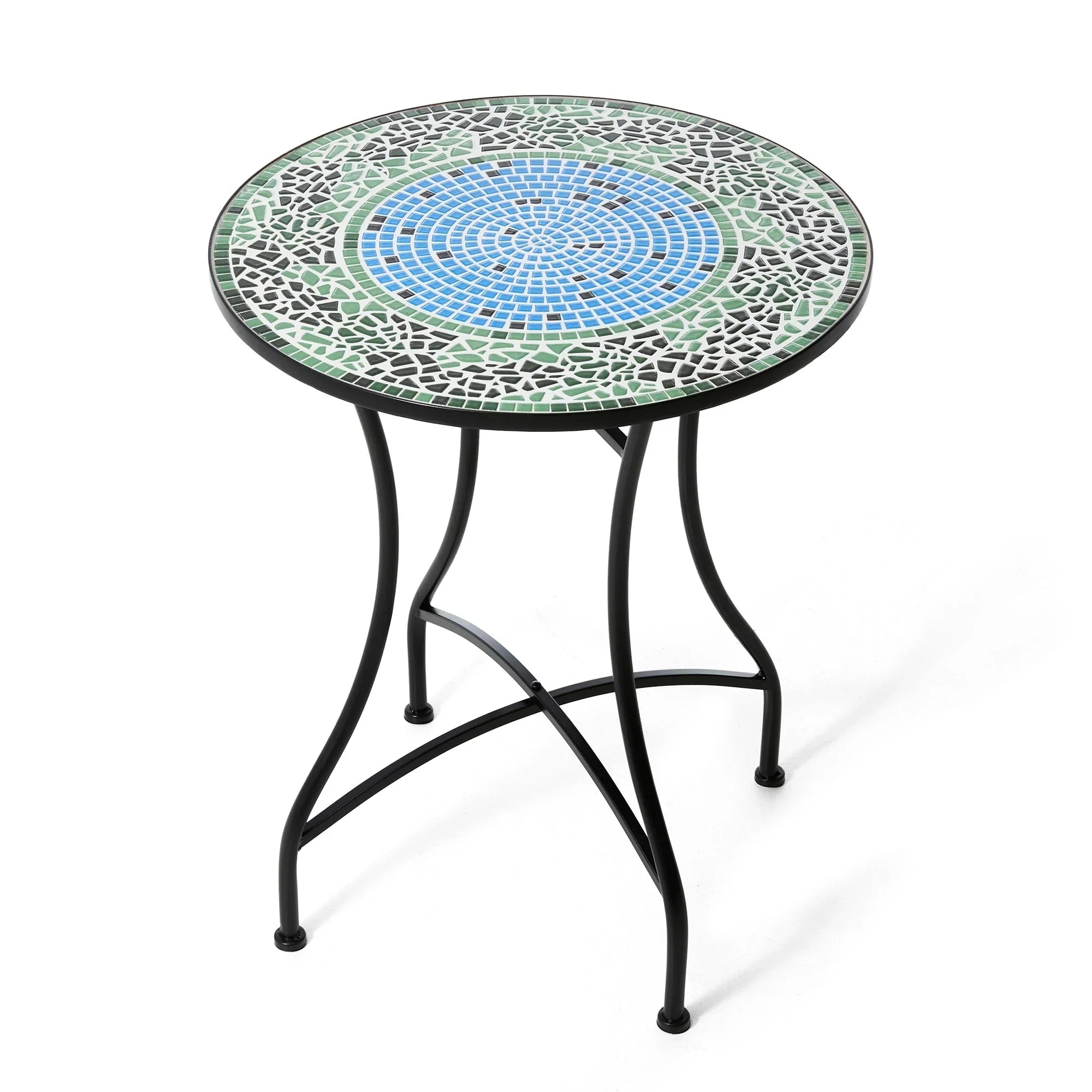 Ensemble bistrot pliant en métal Glitzhome pour extérieur, 3 pièces, table et chaises de patio