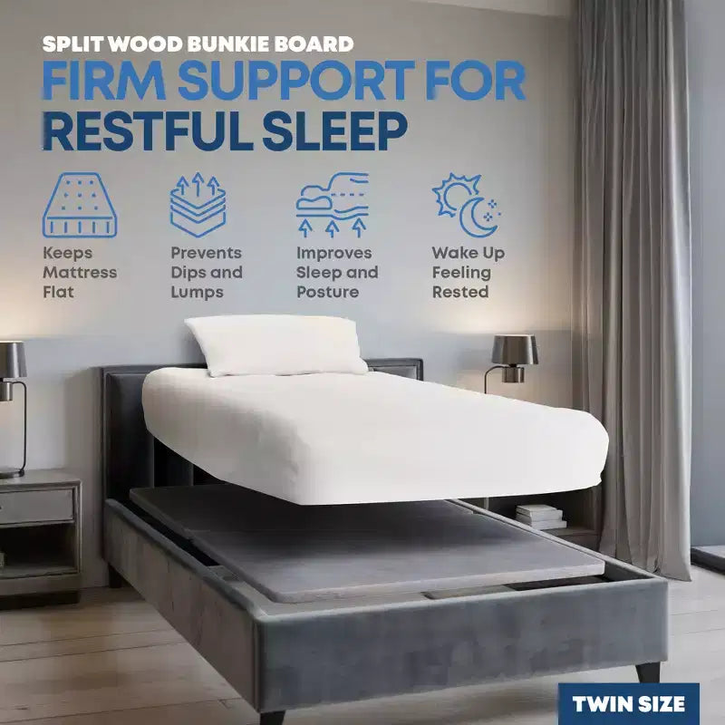 Sommier tapissier Continental Sleep de 3,8 cm d'épaisseur, séparable, entièrement assemblé, pour matelas/soutien de lit