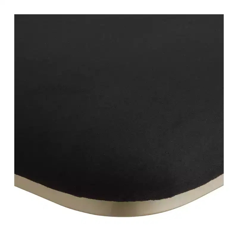 Tabouret de bar pivotant en métal 55 Downing Street, or champagne, hauteur 29 pouces, avec coussin noir de style Mid-Century Modern, dossier et repose-pieds pour comptoir de cuisine ou îlot