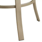 Tabouret de bar pivotant en métal 55 Downing Street, or champagne, hauteur 29 pouces, avec coussin noir de style Mid-Century Modern, dossier et repose-pieds pour comptoir de cuisine ou îlot
