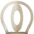 Tabouret de bar pivotant en métal 55 Downing Street, or champagne, hauteur 29 pouces, avec coussin noir de style Mid-Century Modern, dossier et repose-pieds pour comptoir de cuisine ou îlot