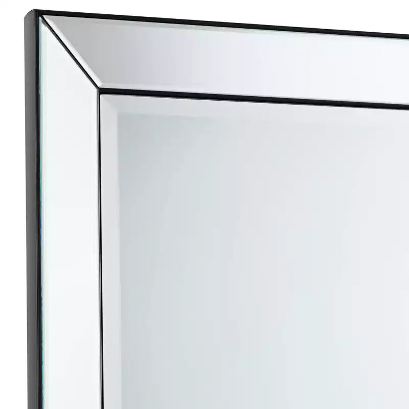 Miroir Mural Rectangulaire Uttermost Verne avec Bordure Noir Mat 24 x 38