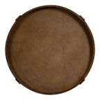 Table d'appoint ronde en bois Bellport de Kate and Laurel avec étagère
