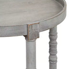 Table d'appoint ronde en bois Bellport de Kate and Laurel avec étagère
