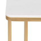 Table d'appoint C en marbre cultivé et métal Kate and Laurel Credele