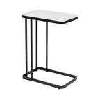 Kate and Laurel Credele Cultured Marble and Metal Accent C-Table