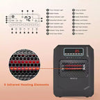 Chauffage d'appoint électrique portable VOLTORB avec télécommande et mode ventilateur seul, noir