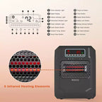 Chauffage d'appoint électrique rayonnant filaire portatif VOLTORB avec 3 réglages de chaleur, noir