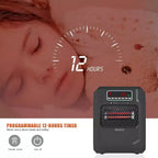 Chauffage d'appoint électrique rayonnant filaire portatif VOLTORB avec 3 réglages de chaleur, noir